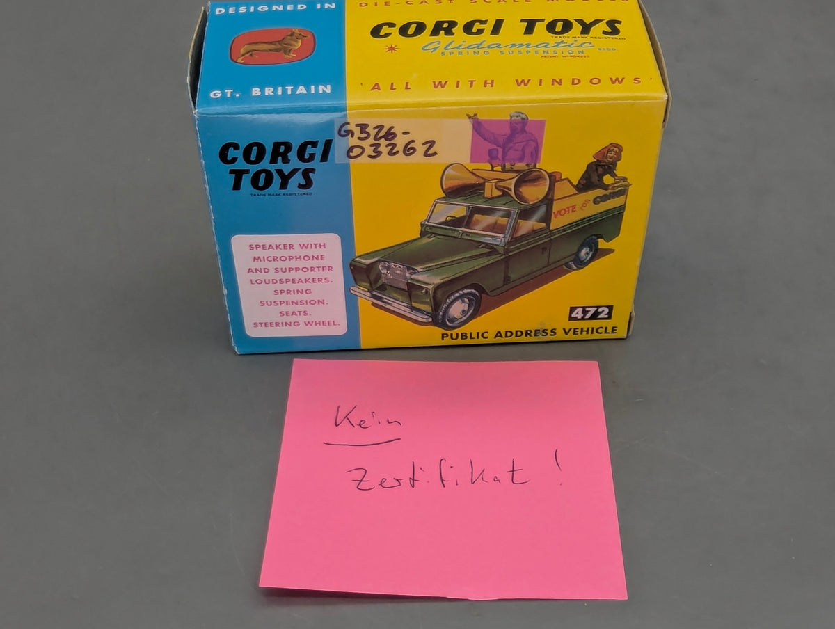 Modellautos 1:43 Corgi Toys 472 Land Rover Public Address Vehicle Replikat OVP