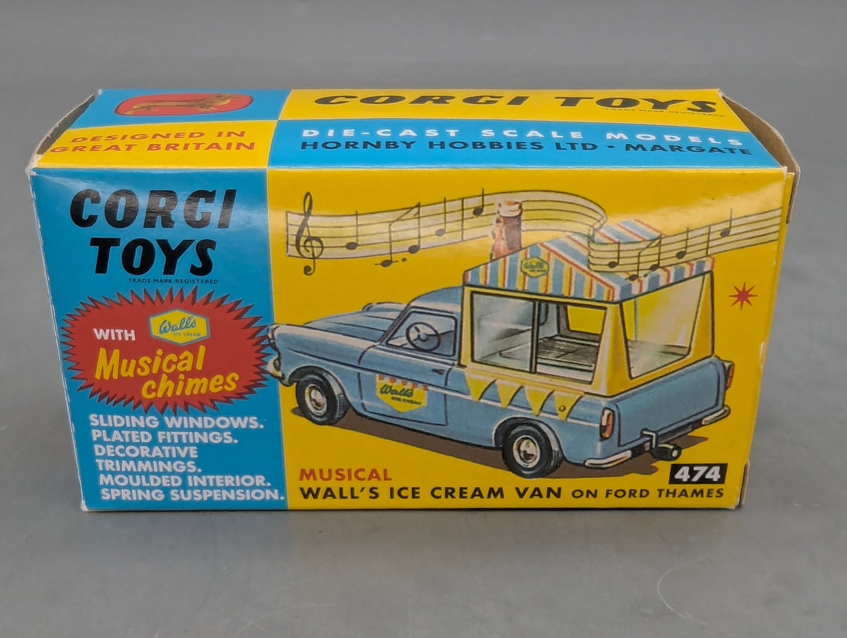 Modellautos 1:43 Corgi Toys Wall's Ford Thames mit Musik Replikat Zertifikat OVP