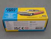 Modellautos 1:43 Corgi Toys 480 Chevrolet Taxi Cab Replikat Zertifikat OVP