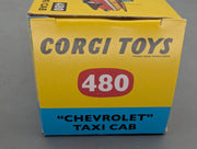 Modellautos 1:43 Corgi Toys 480 Chevrolet Taxi Cab Replikat Zertifikat OVP