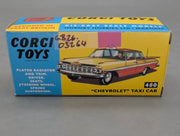 Modellautos 1:43 Corgi Toys 480 Chevrolet Taxi Cab Replikat Zertifikat OVP