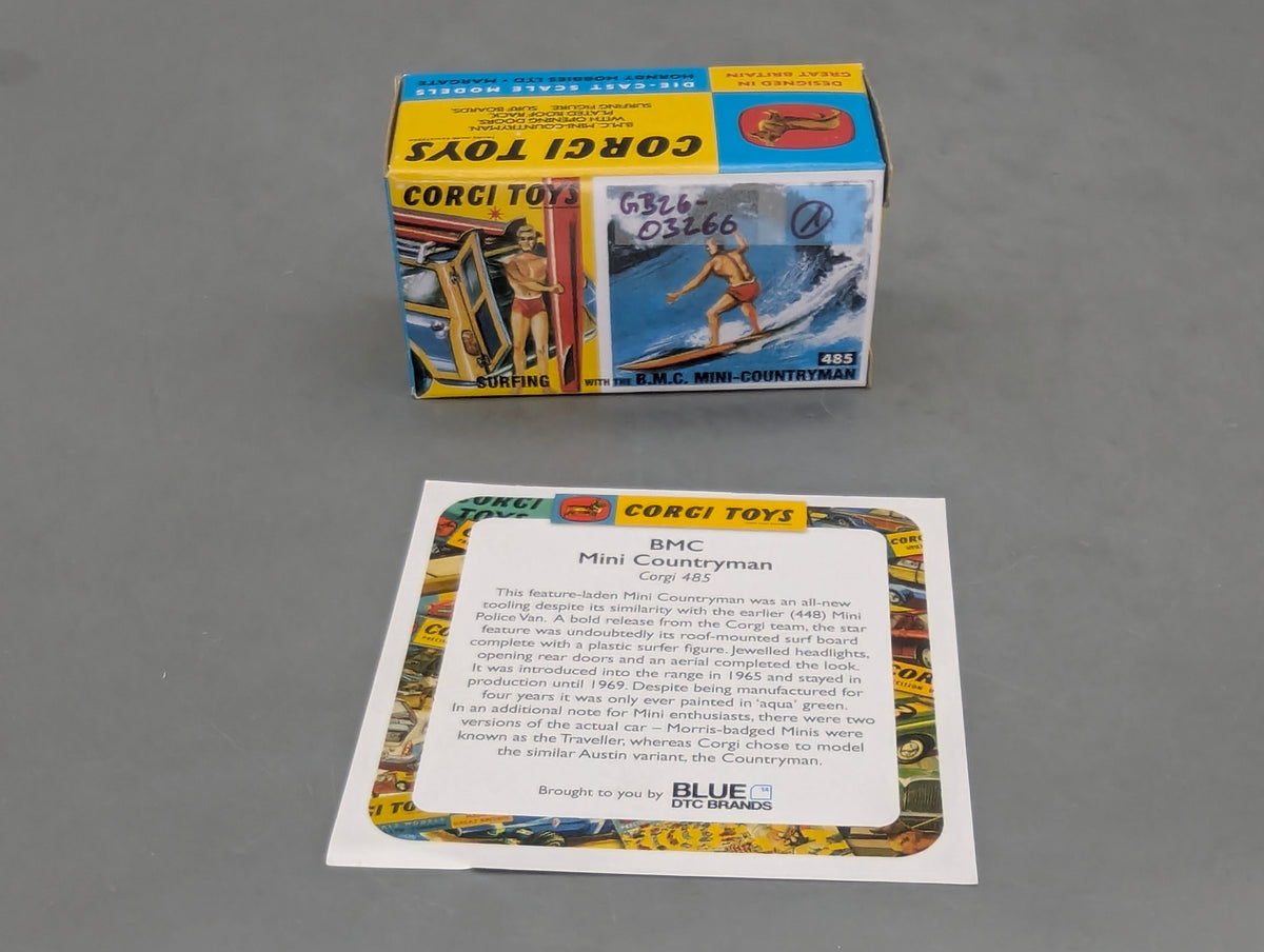 Modellautos 1:43 Corgi Toys 485 BMC Mini Countryman Surf Replikat Zertifikat OVP