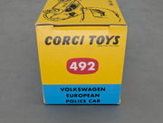 Modellautos 1:43 Corgi Toys 492 VW Käfer 1200 Polizei Replikat Zertifikat OVP