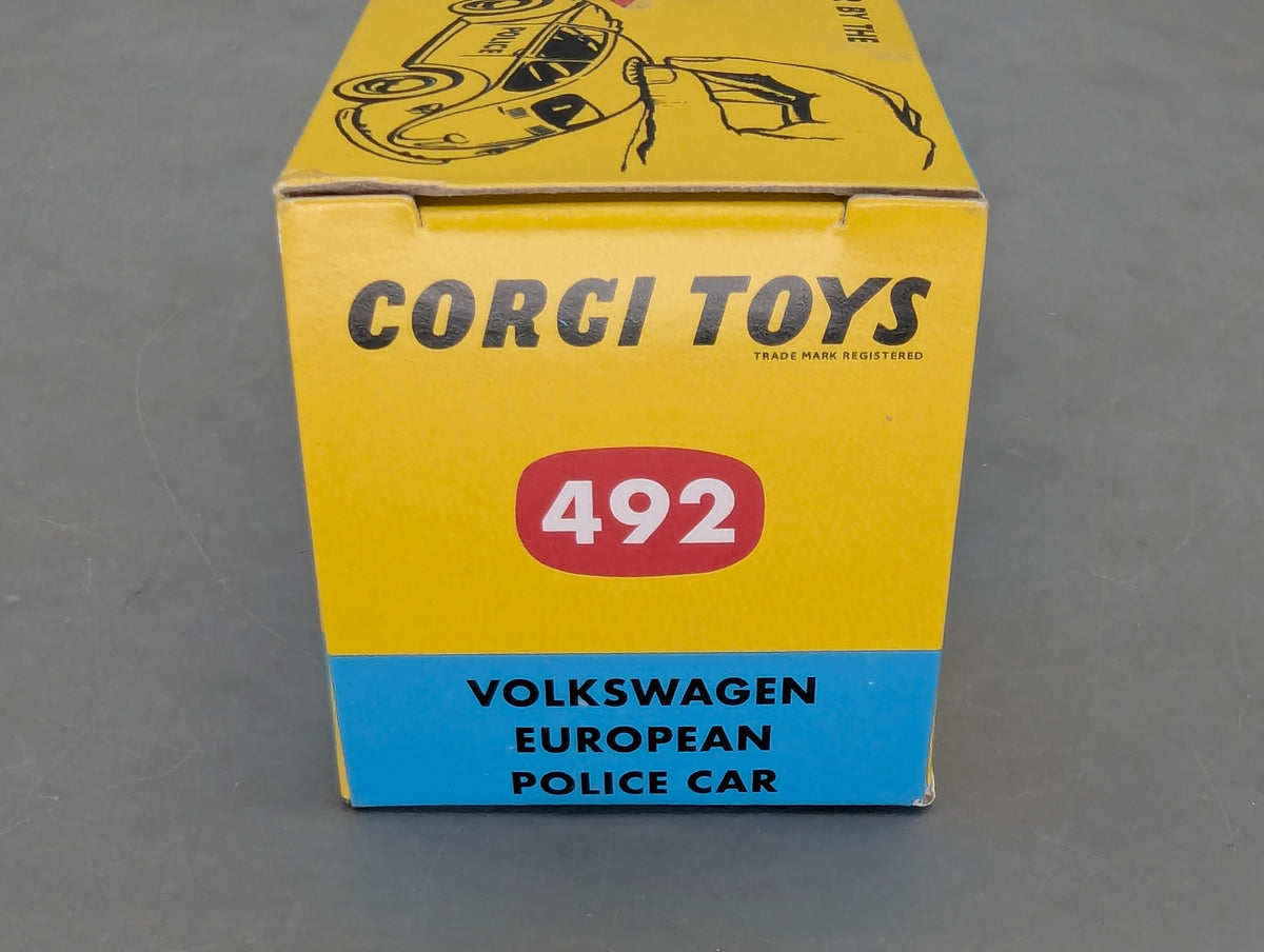Modellautos 1:43 Corgi Toys 492 VW Käfer 1200 Polizei Replikat Zertifikat OVP