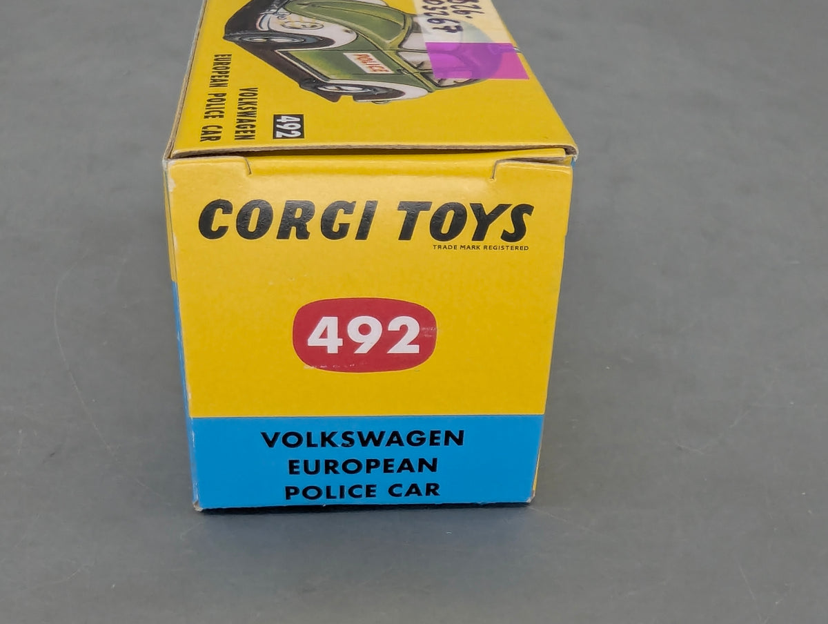 Modellautos 1:43 Corgi Toys 492 VW Käfer 1200 Polizei Replikat Zertifikat OVP