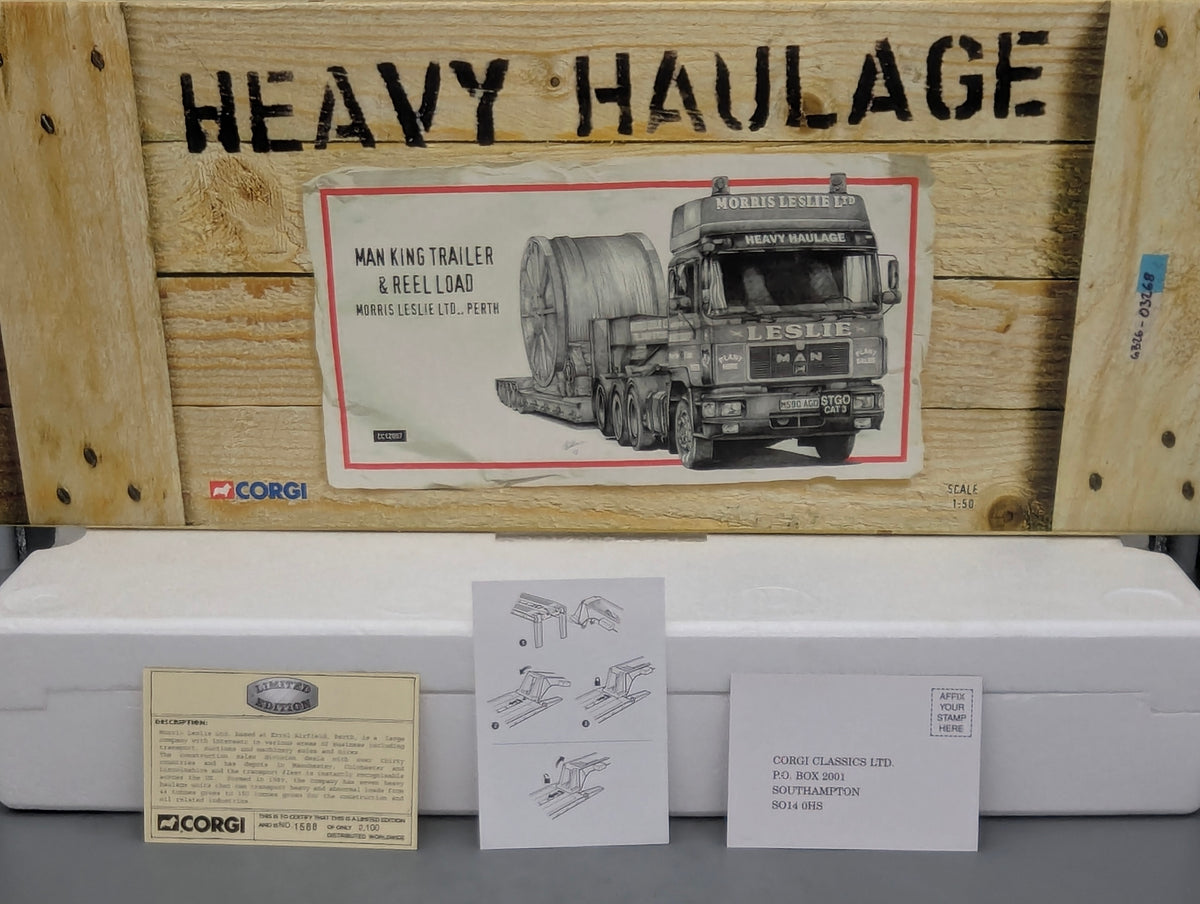 LKW Modell 1:50 Corgi Classics CC12007 MAN King Trailer & Reel Load mit OVP