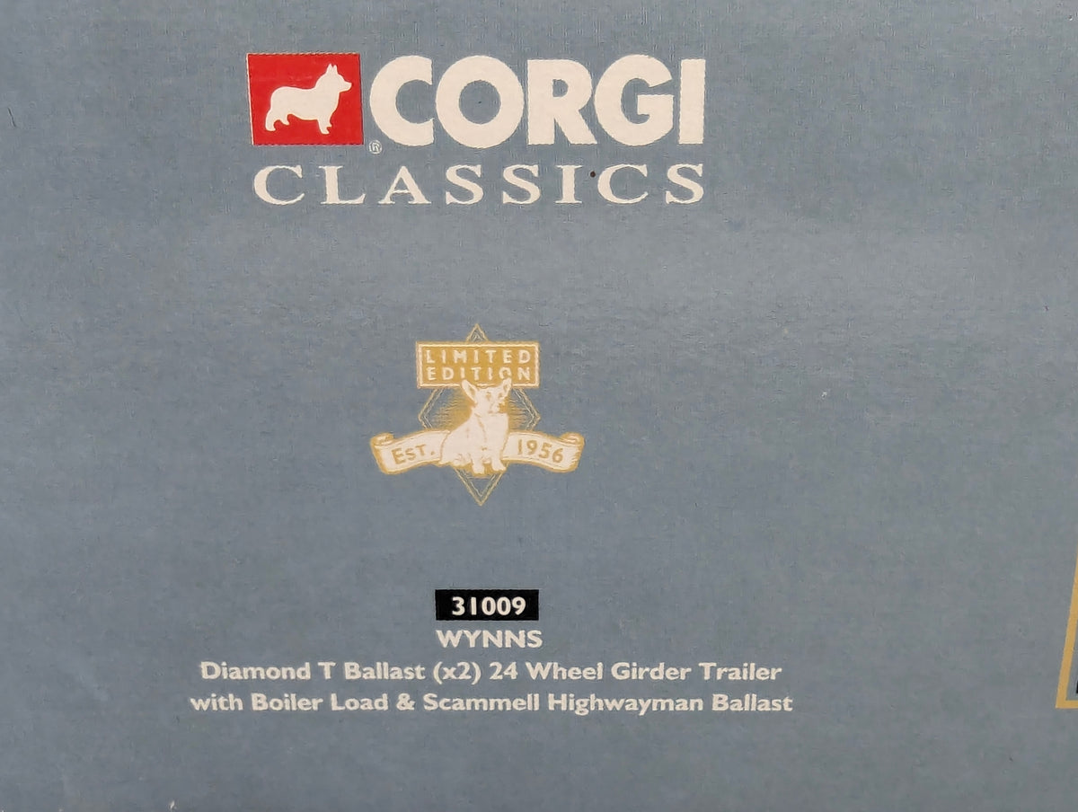 LKW Modell 1:50 Corgi Classics 31009 WYNNS 24 Wheel Girder Trailer Load mit OVP