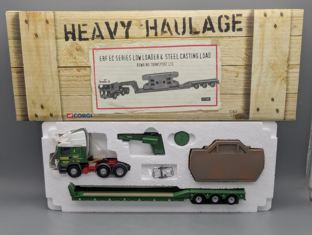 LKW Modell 1:50 Corgi Classics CC11909 ERF EC Low Loader & Steel Load mit OVP
