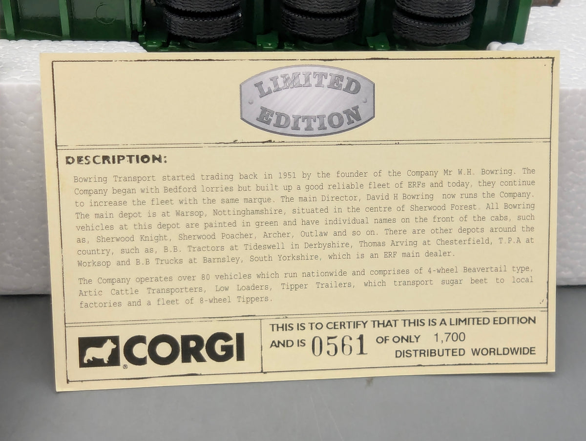 LKW Modell 1:50 Corgi Classics CC11909 ERF EC Low Loader & Steel Load mit OVP