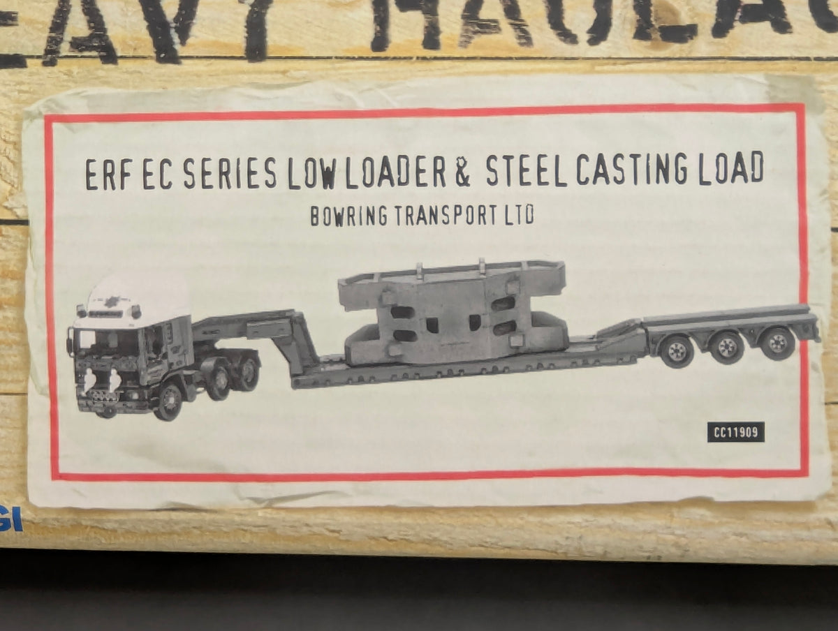 LKW Modell 1:50 Corgi Classics CC11909 ERF EC Low Loader & Steel Load mit OVP