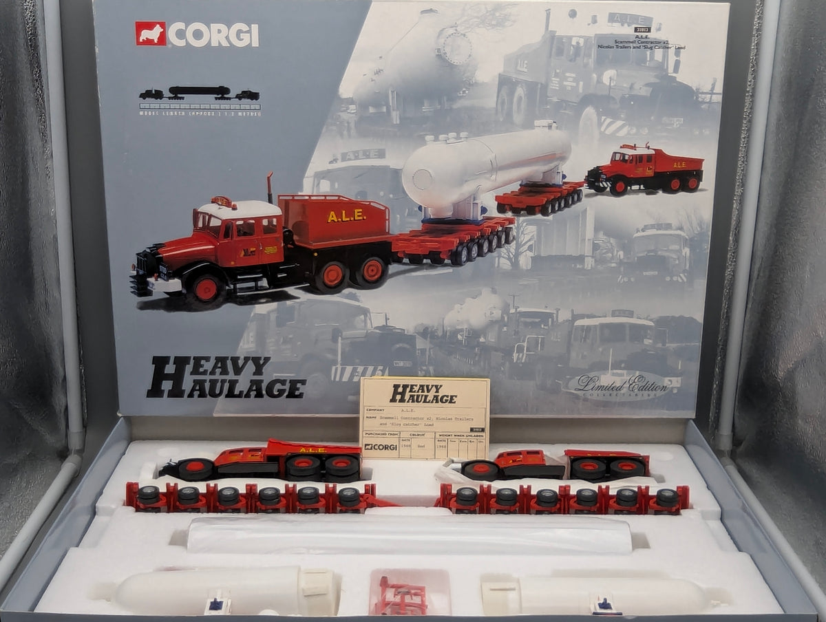 LKW Modell 1:50 Corgi Classics 31013 Scammell Contractor x2 Trailer & Load OVP