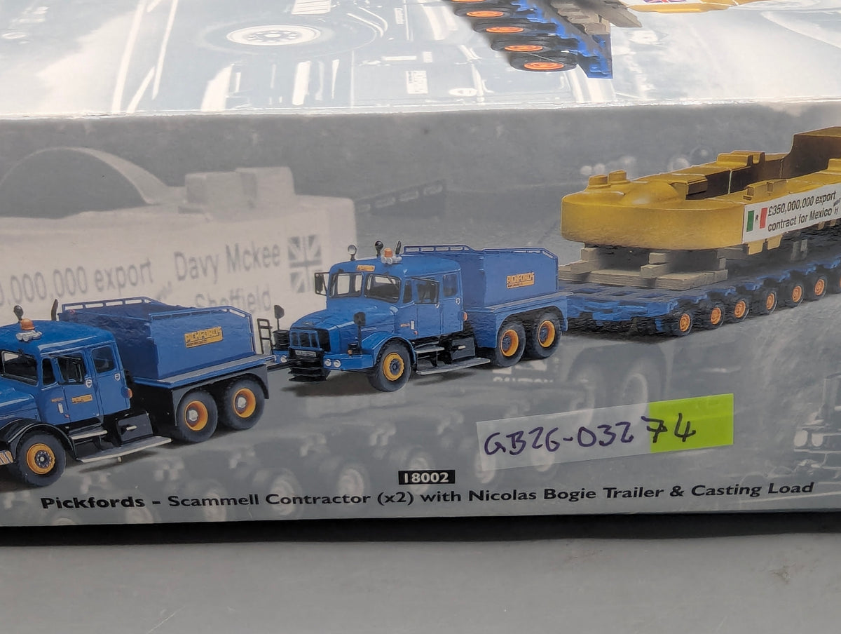 LKW Modell 1:50 Corgi Classics 18002 Scammell Contractor x2 Trailer & Load OVP
