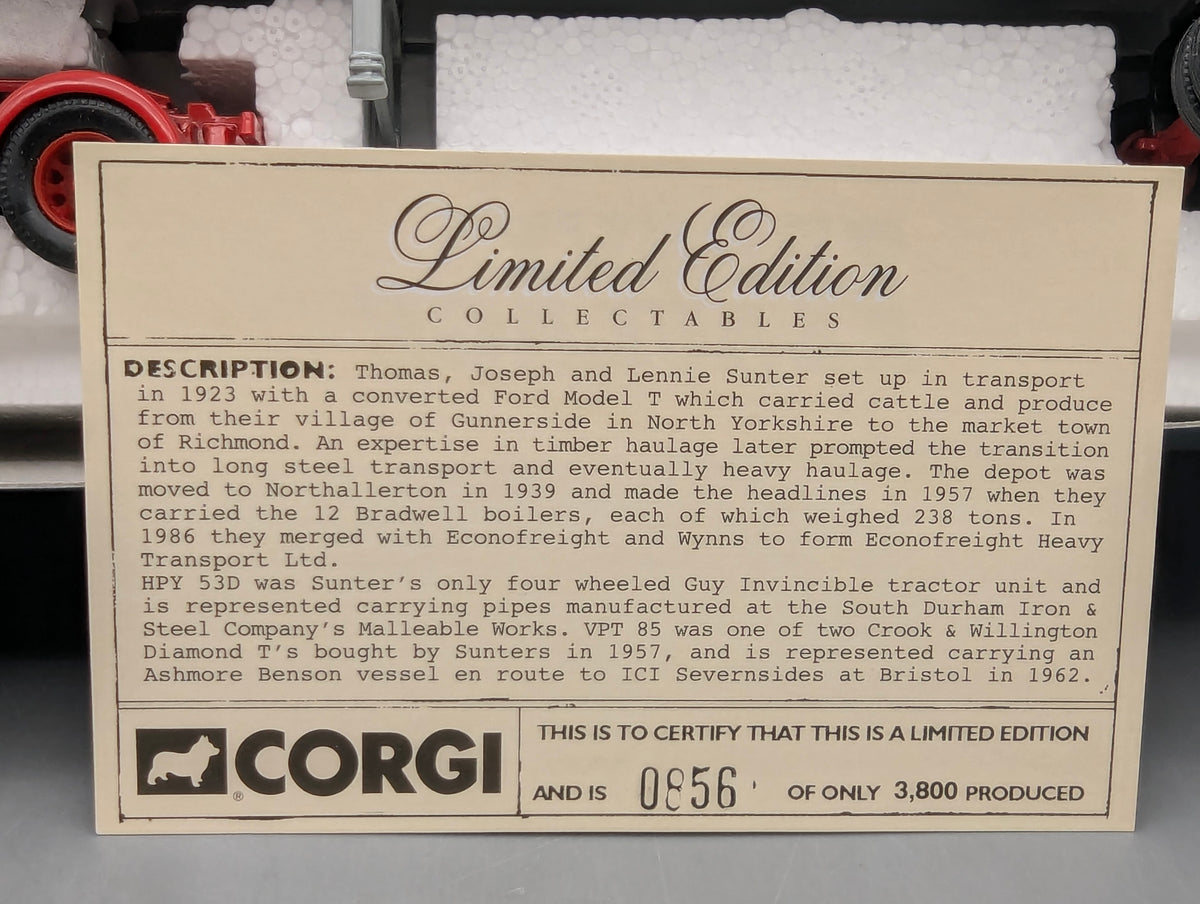 LKW Modell 1:50 Corgi Classics 31014 Guy Invincible Trailer & Diamond & Load OVP
