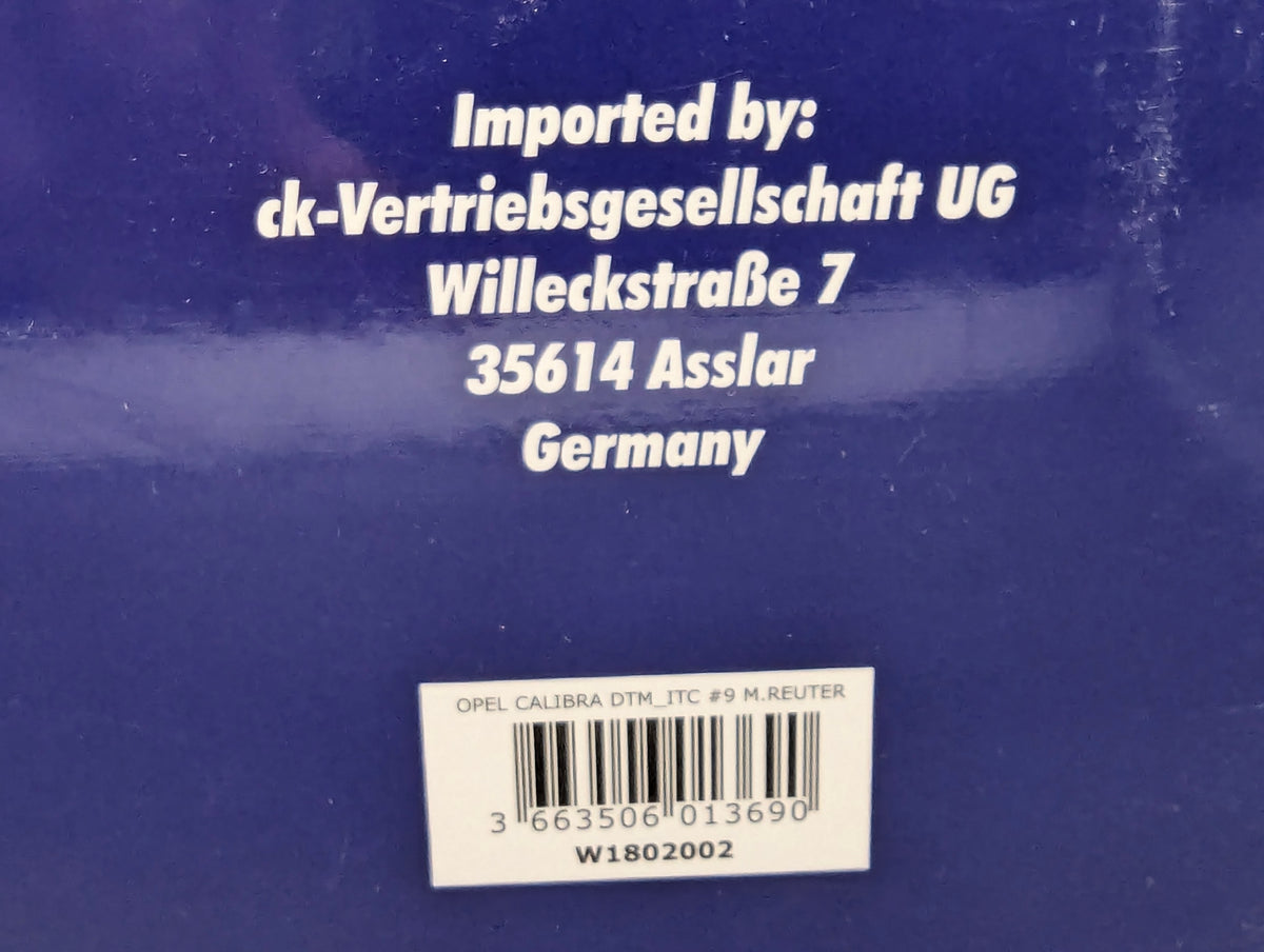 Modellautos 1:18 Werk83 Opel Calibra V6 4x4 DTM/ITC #9 Reuter mit OVP