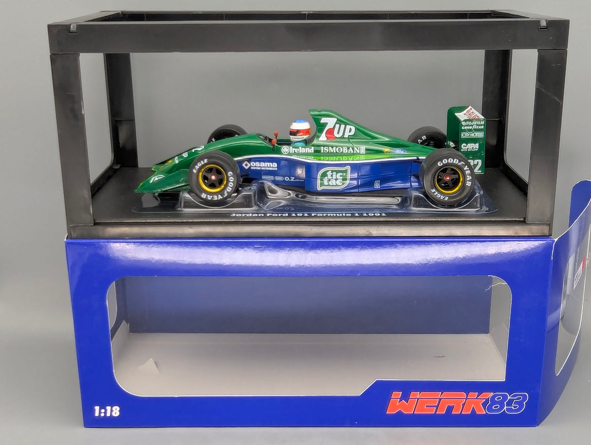 Modellautos 1:18 Werk83 Jordan Ford J191 Belgien GP 1991 #32 M. Schumacher OVP