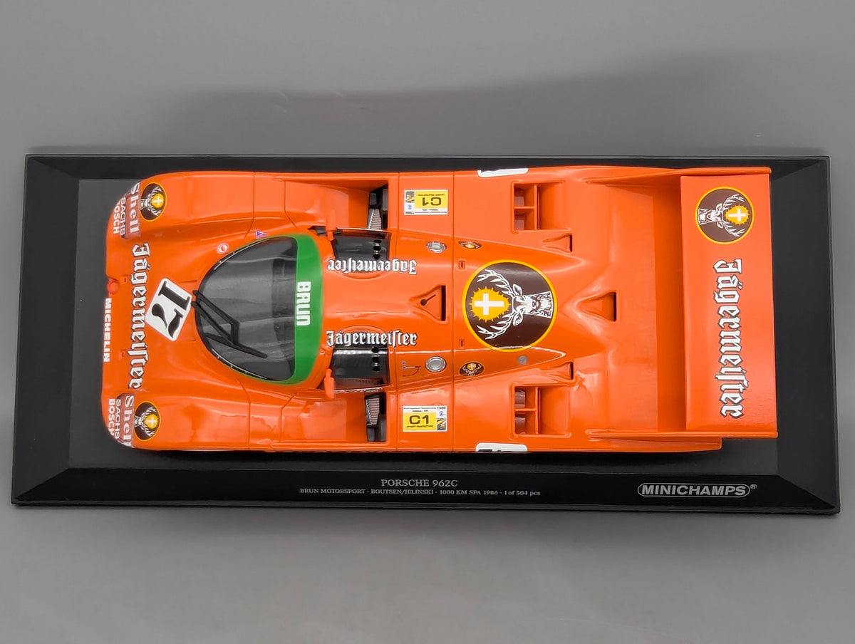 Modellautos 1:18 Minichamps Porsche 962C 1000 km Spa 1986 #17 Boutsen & Jel. OVP