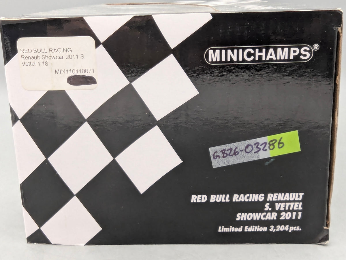 Modellautos 1:18 Minichamps Red Bull Racing Renault Showcar 2011 #1 S Vettel OVP