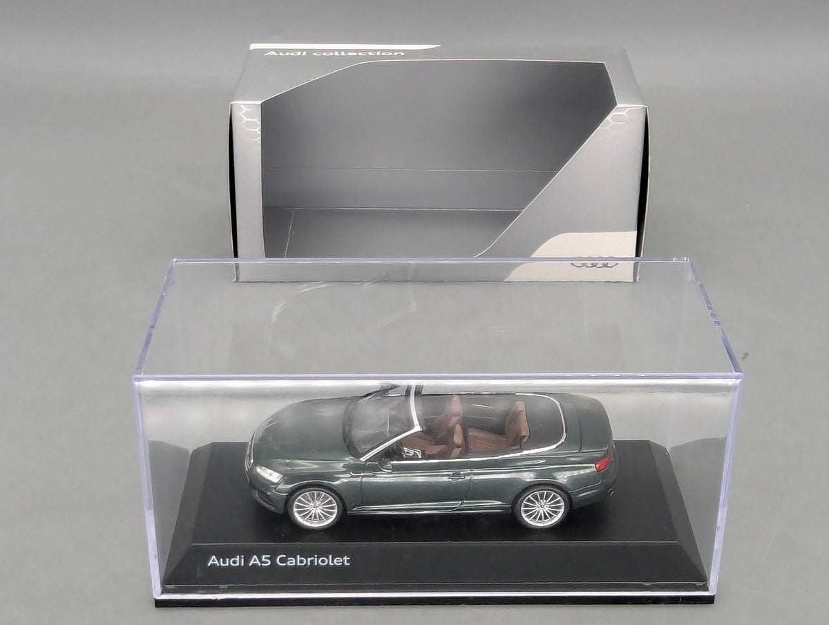 Modellautos 1:43 iScale Audi A5 Cabriolet Gotlandgrün mit Dealer OVP