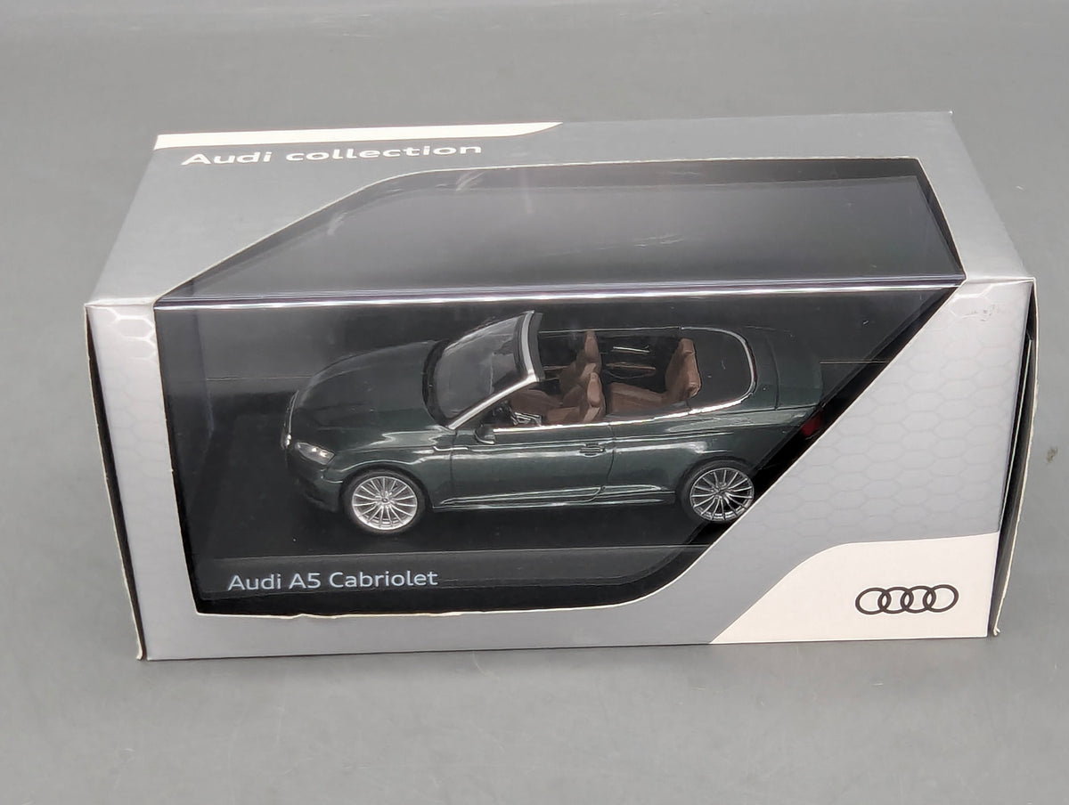 Modellautos 1:43 iScale Audi A5 Cabriolet Gotlandgrün mit Dealer OVP