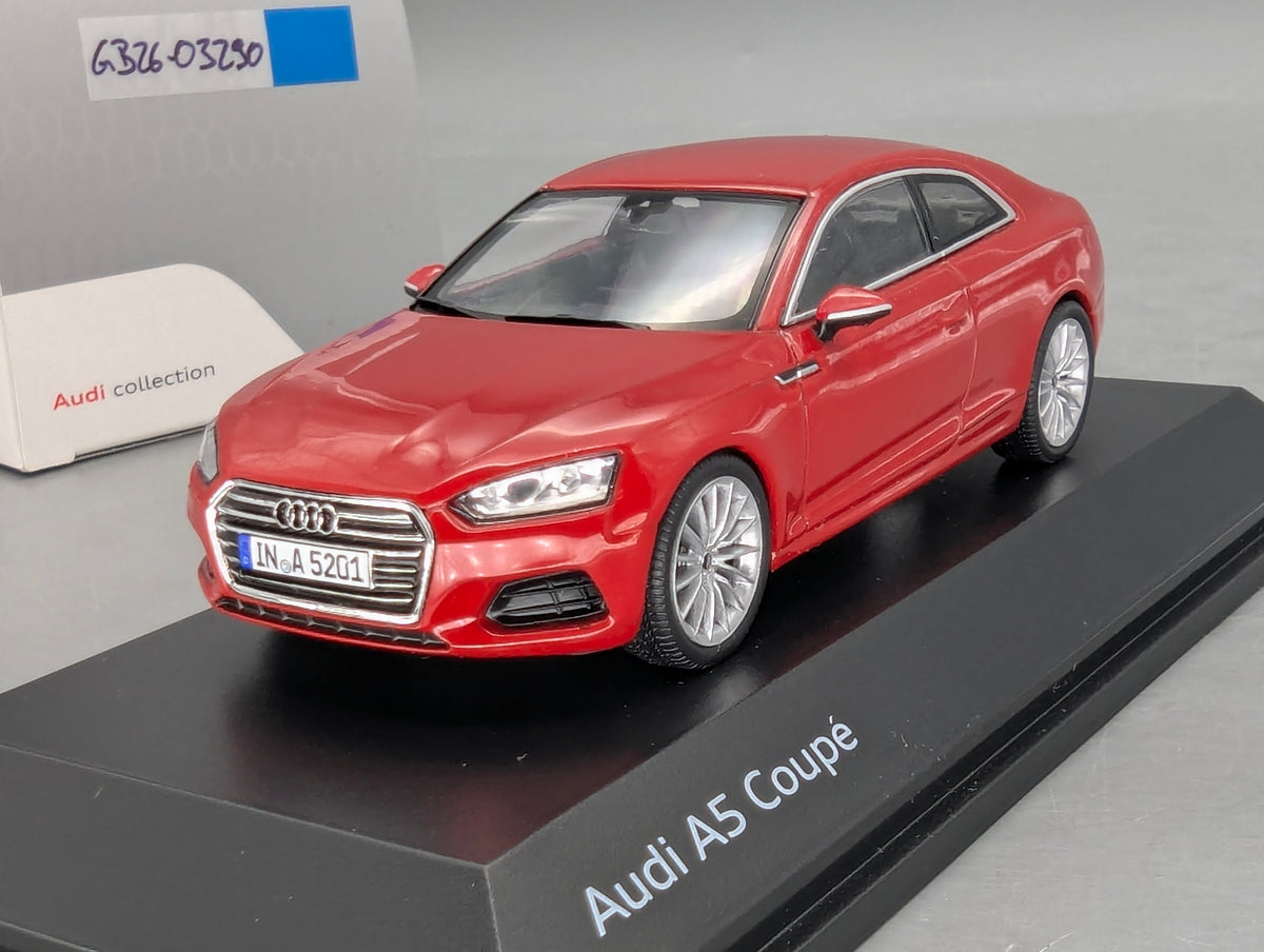 Modellautos 1:43 iScale Audi A5 Coupe Tangorot mit Dealer OVP