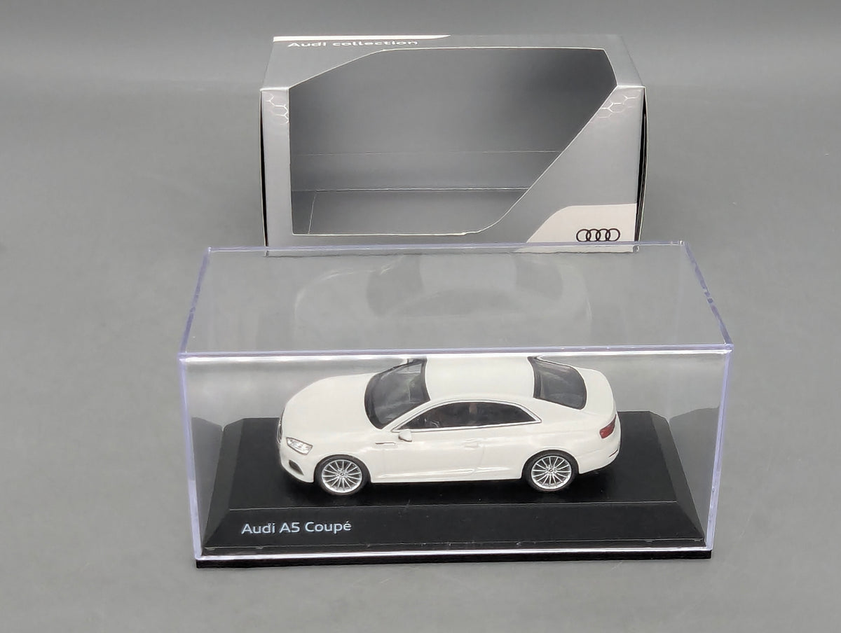 Modellautos 1:43 iScale Audi A5 Coupe Gletscherweiß mit Dealer OVP