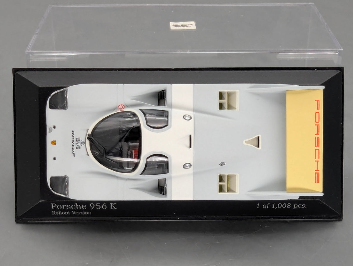 Modellauto 1:43 Minichamps Porsche 956K Weissach Rollout Version 1982 mit OVP