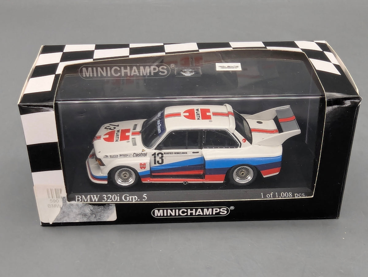 Modellautos 1:43 Minichamps BMW 320i Gpr. 5 DRM 1977 #13 M. Winkelhock mit OVP