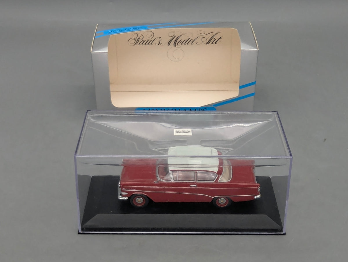 Modellautos 1:43 Minichamps Opel Rekord P1 2-Türer 1958 Rot Weiß mit OVP