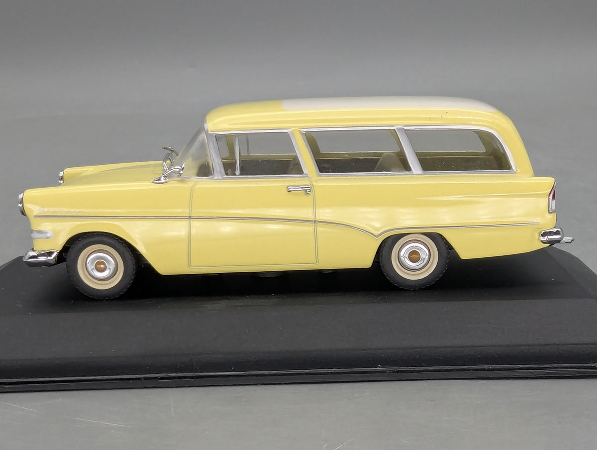 Modellautos 1:43 Minichamps Opel Rekord P1 Caravan 1958 Gelb Weiß mit OVP