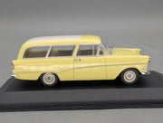 Modellautos 1:43 Minichamps Opel Rekord P1 Caravan 1958 Gelb Weiß mit OVP