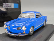 Modellautos 1:43 Minichamps Volkswagen VW Karmann Ghia Blau mit OVP