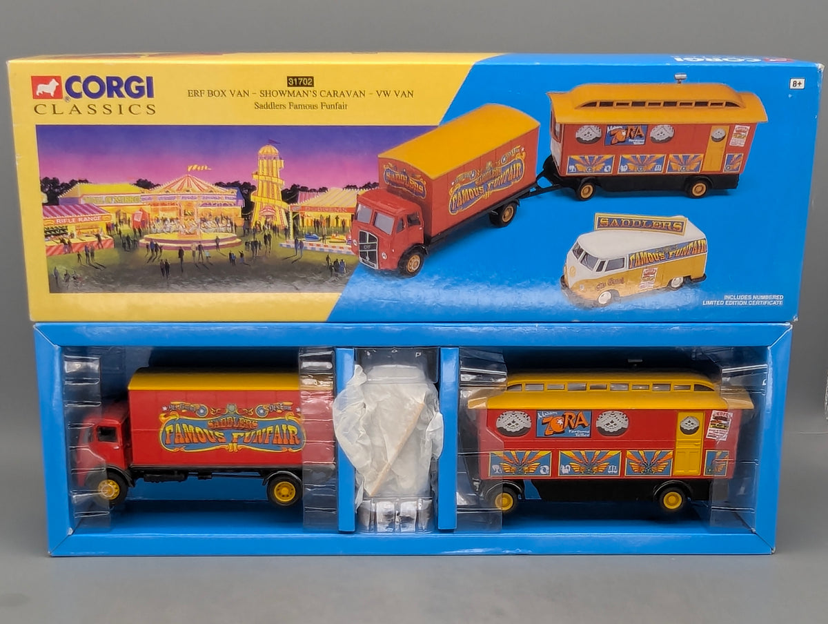 LKW Modell 1:50 Corgi Classics 31702 Saddlers Famous Funfair Set 3-tlg mit OVP