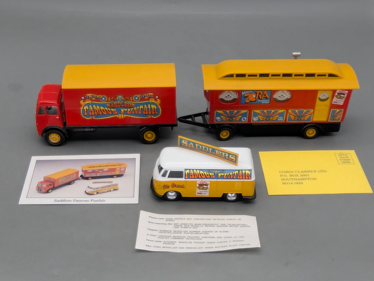 LKW Modell 1:50 Corgi Classics 31702 Saddlers Famous Funfair Set 3-tlg mit OVP