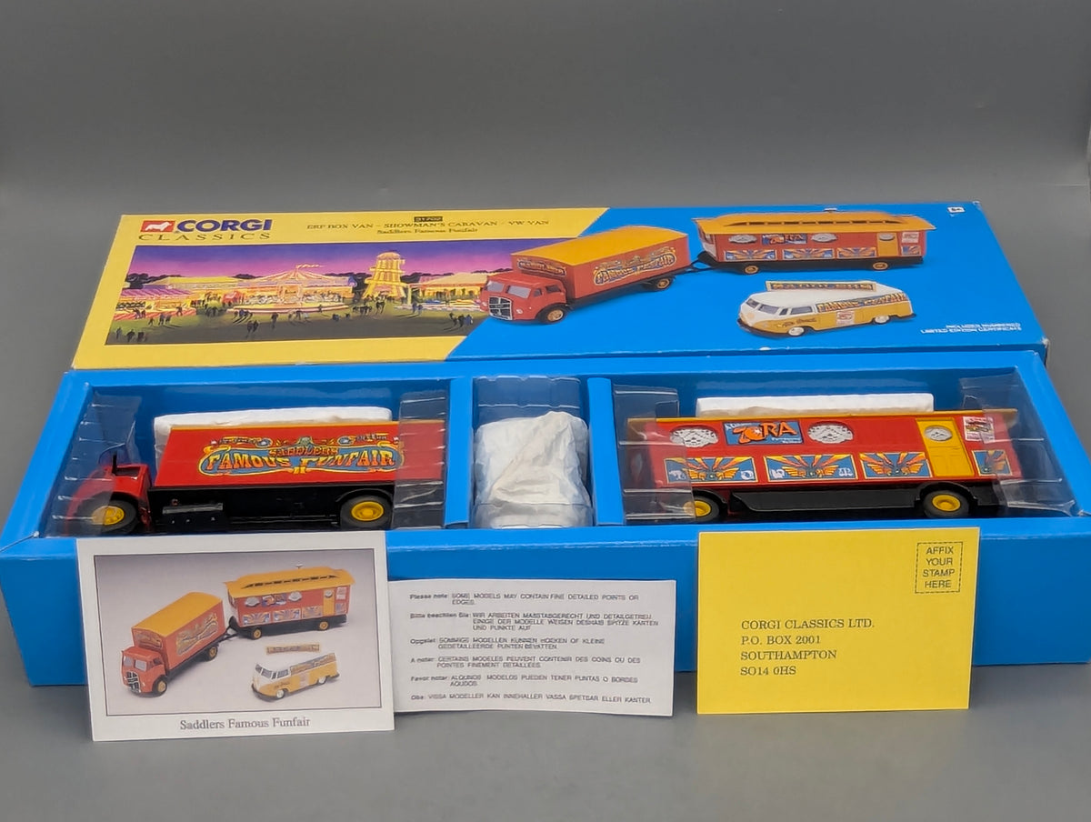 LKW Modell 1:50 Corgi Classics 31702 Saddlers Famous Funfair Set 3-tlg mit OVP