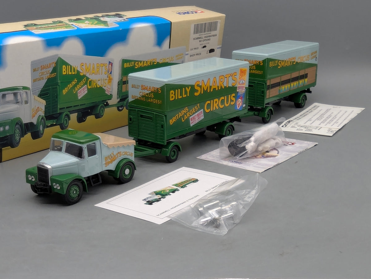 LKW Modell 1:50 Corgi Classics 97897 Scammell Highwayman & Trailers Circus OVP