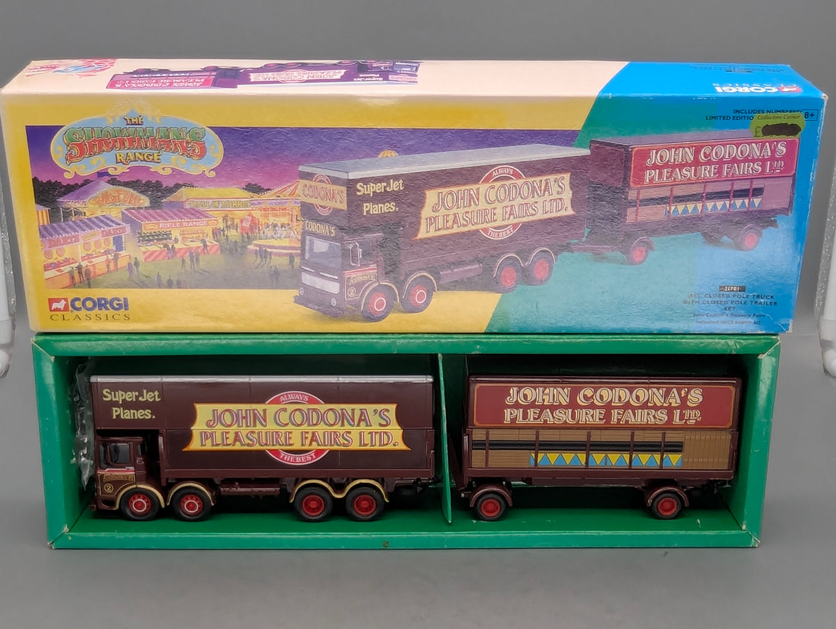 LKW Modell 1:50 Corgi Classics AEC Closed Pole Truck & Pole Trailer Set mit OVP