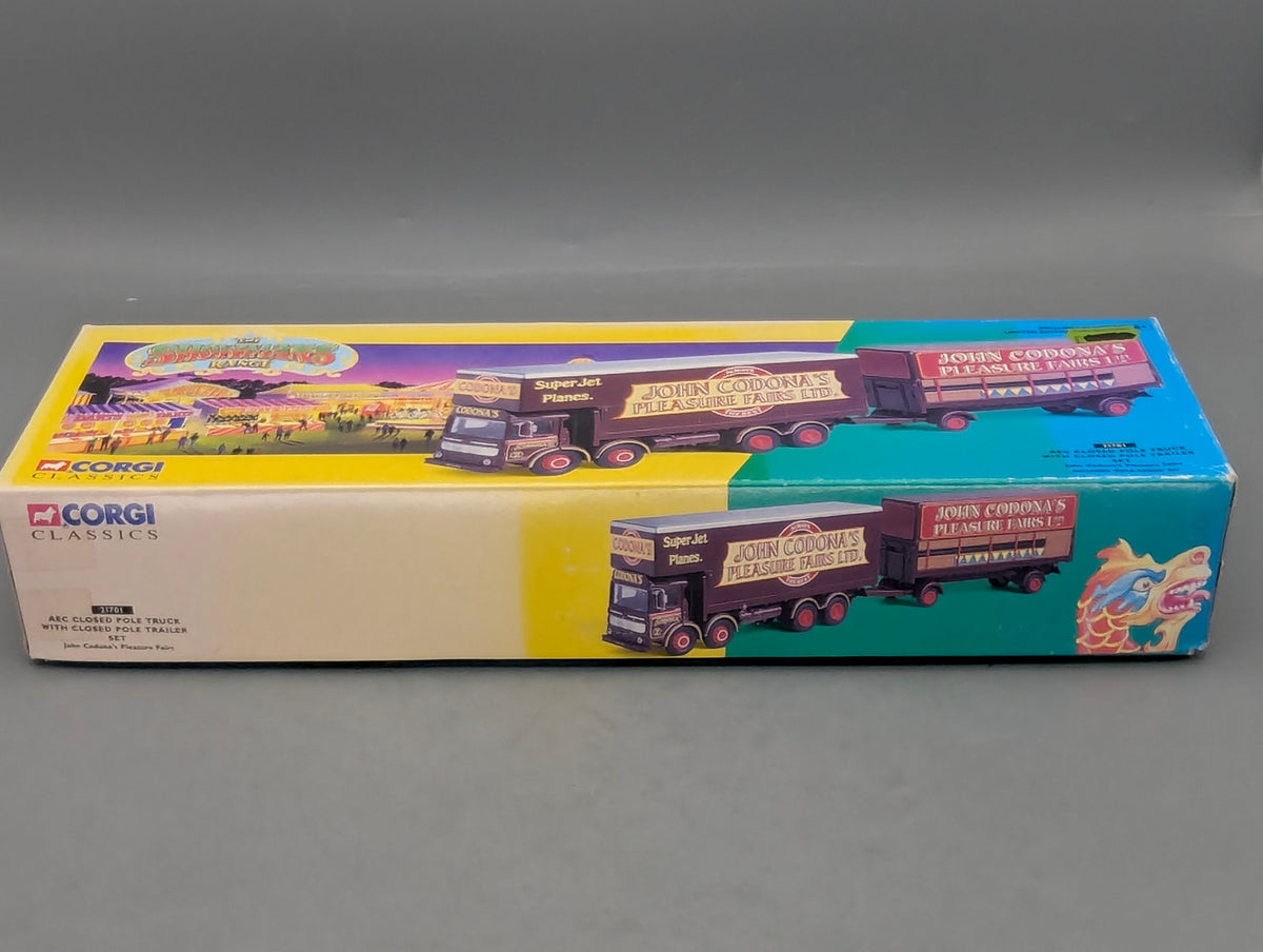 LKW Modell 1:50 Corgi Classics AEC Closed Pole Truck & Pole Trailer Set mit OVP