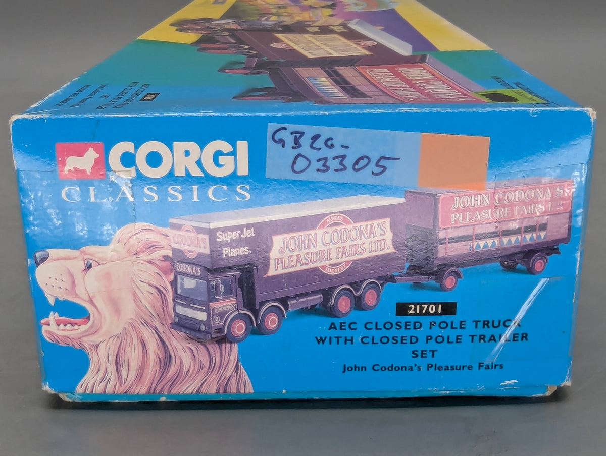 LKW Modell 1:50 Corgi Classics AEC Closed Pole Truck & Pole Trailer Set mit OVP