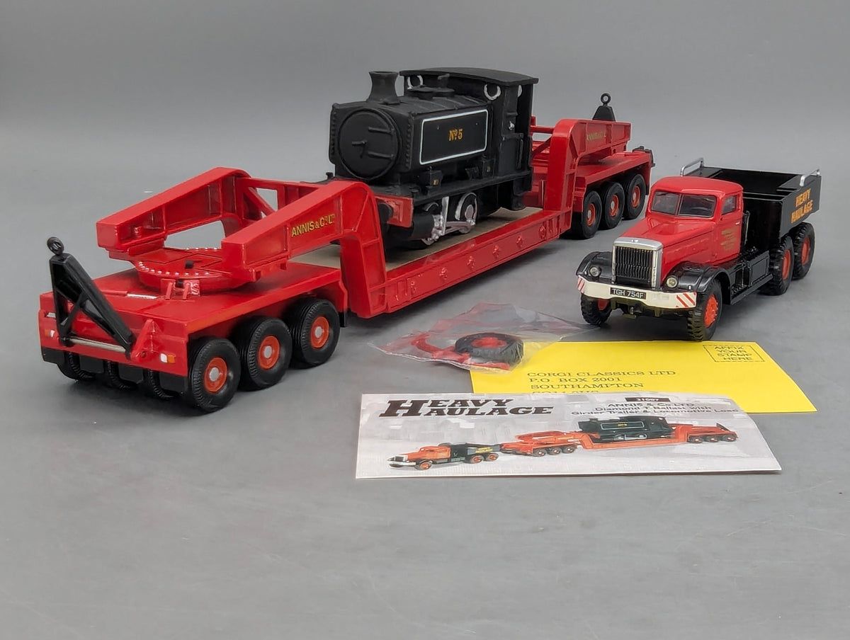 LKW Modell 1:50 Corgi Classics 31007 Diamond T Ballast Trailer & Locomotive OVP