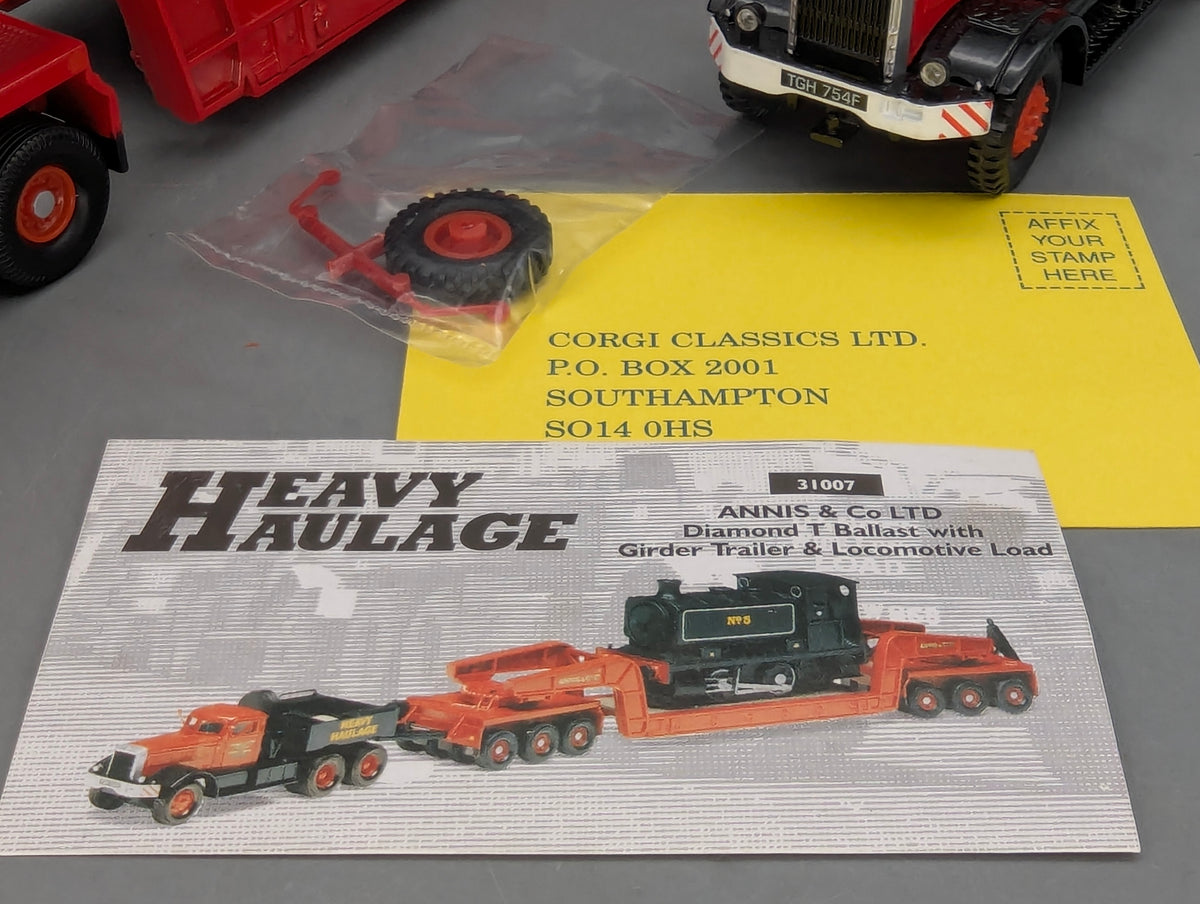 LKW Modell 1:50 Corgi Classics 31007 Diamond T Ballast Trailer & Locomotive OVP