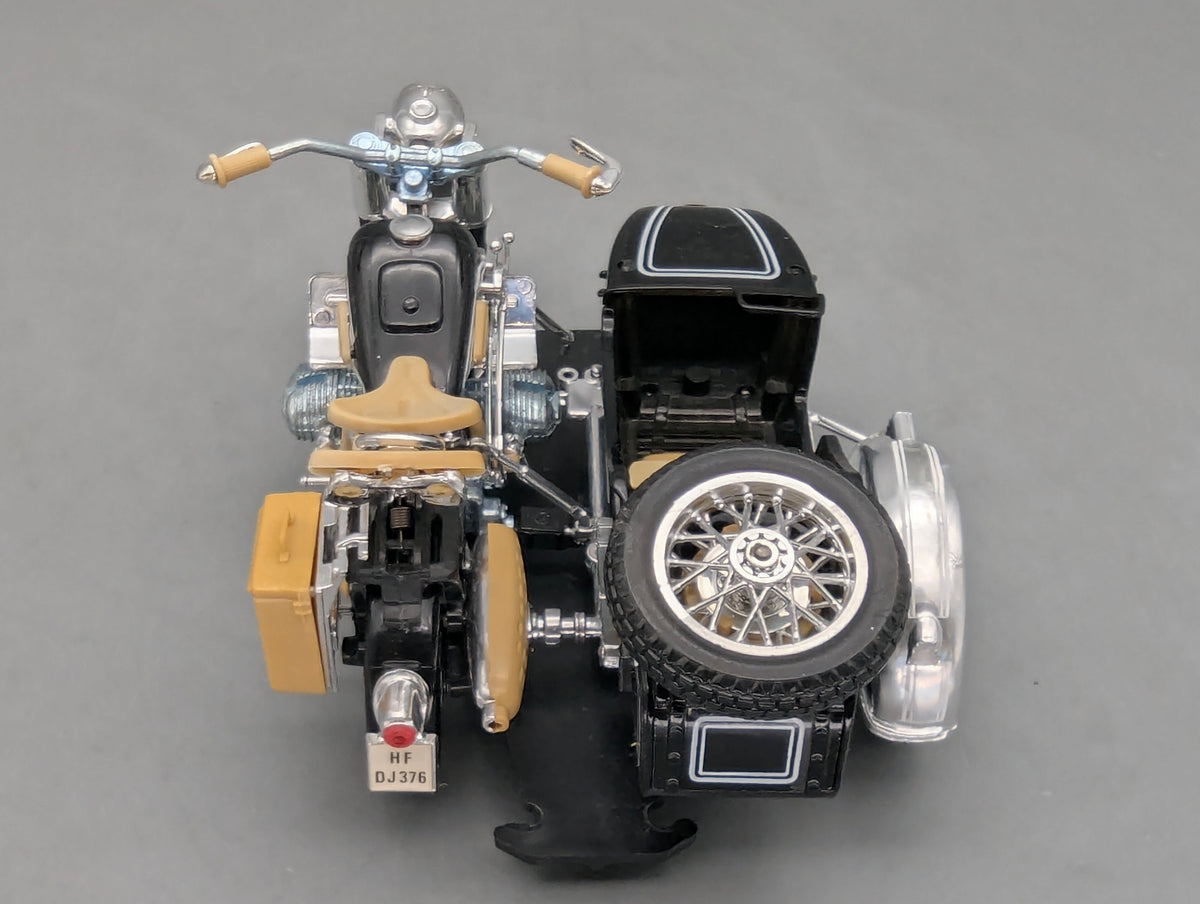Motorrad Modell 1:15 Tonka Polistil BMW R75 Elephant mit Beiwagen mit OVP
