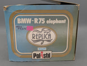 Motorrad Modell 1:15 Tonka Polistil BMW R75 Elephant mit Beiwagen mit OVP