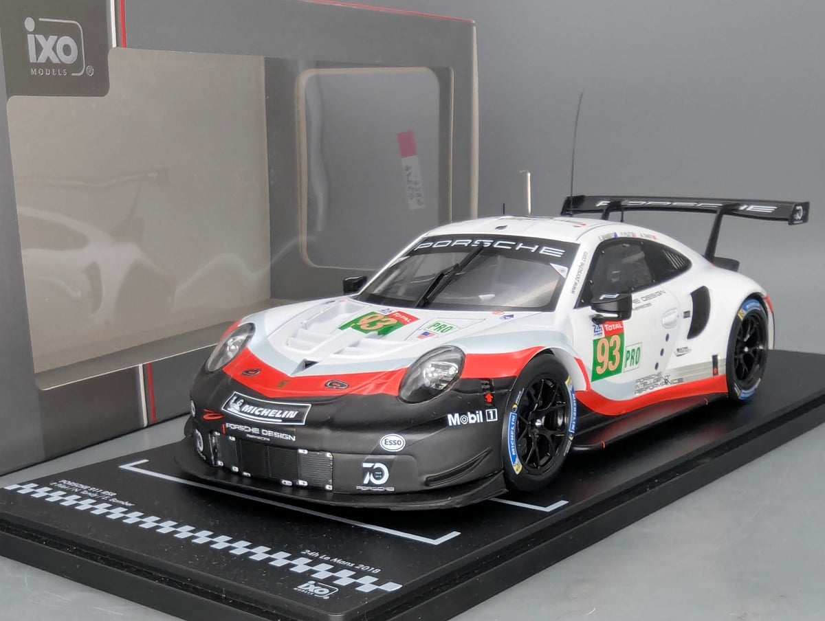 Modellautos 1:18 Ixo Porsche 911 RSR 24h Le Mans 2018 #93 mit OVP