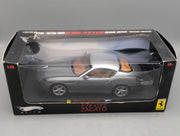 Modellautos 1:18 Hot Wheels Elite Ferrari 575 GTZ Zagato Grau & Silber mit OVP