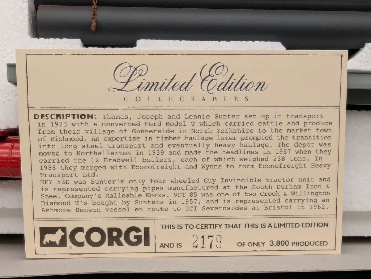 LKW Modell 1:50 Corgi Classics 31014 Guy Invincible Trailer & Diamond & Load OVP