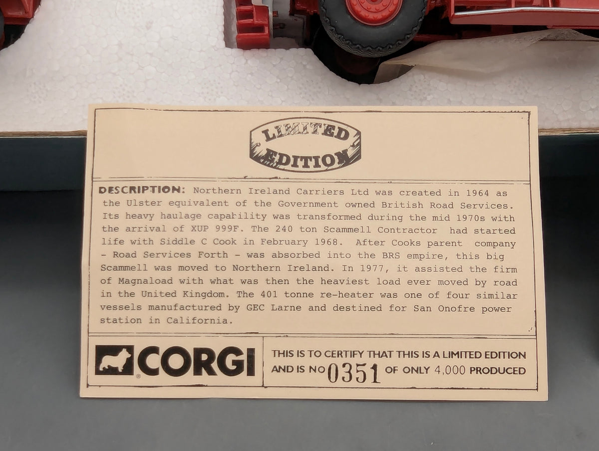 LKW Modell 1:50 Corgi Classics 18006 Scammell Contractor & 2x Bogies & Load OVP