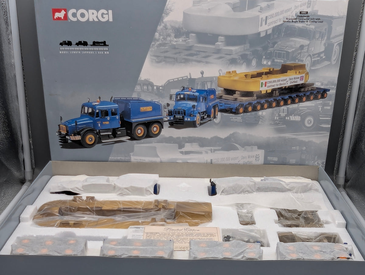 LKW Modell 1:50 Corgi Classics 18002 2x Scammell Contractor & Trailer & Load OVP