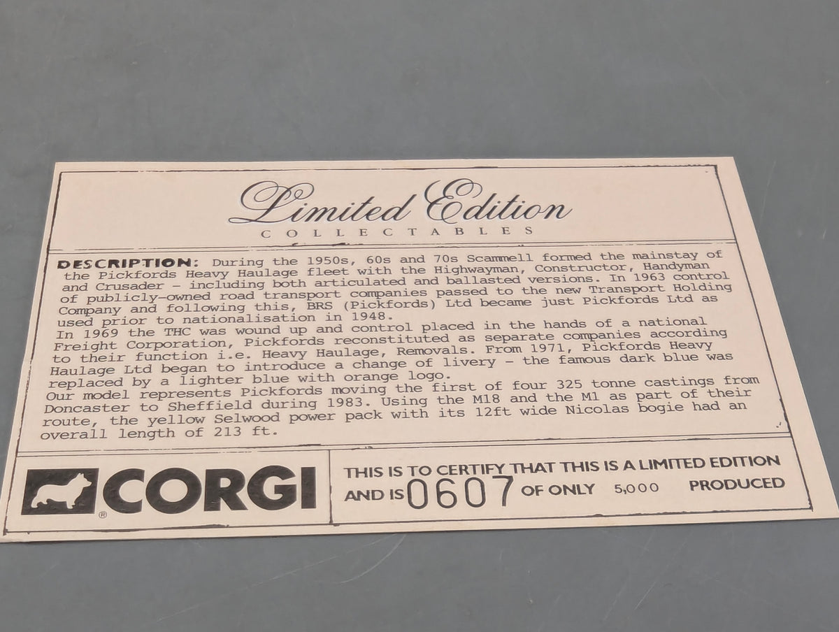 LKW Modell 1:50 Corgi Classics 18002 2x Scammell Contractor & Trailer & Load OVP