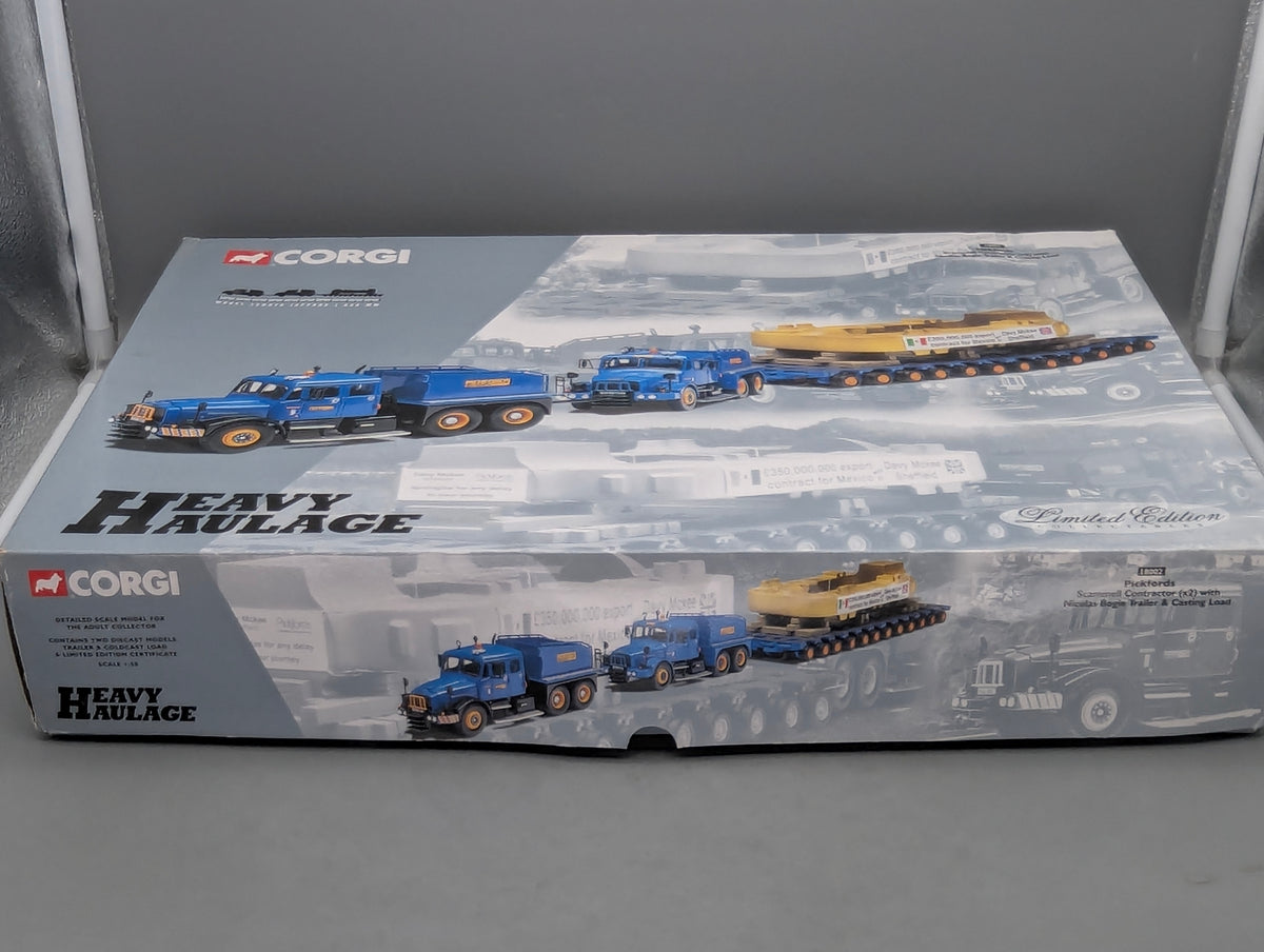 LKW Modell 1:50 Corgi Classics 18002 2x Scammell Contractor & Trailer & Load OVP