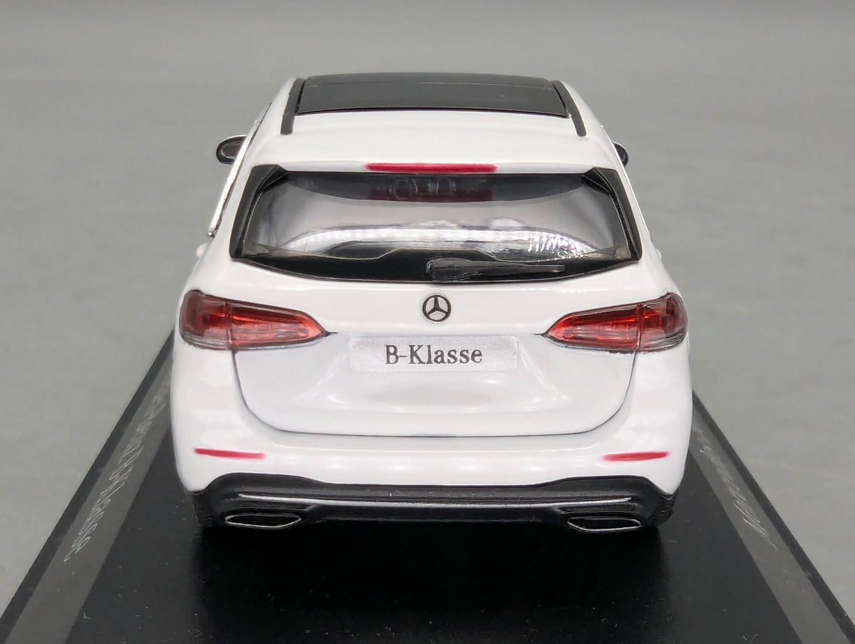 Modellautos 1:43 Herpa Mercedes-Benz B-Klasse Polarweiß mit Dealer OVP